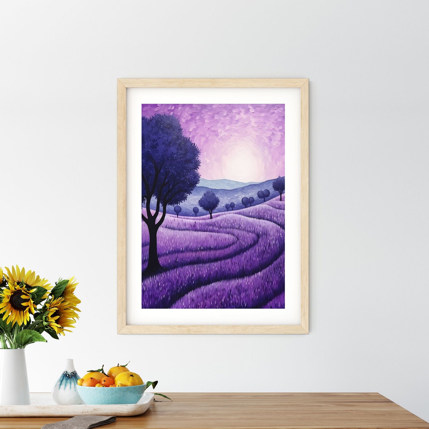 Painting Of A Lavender Field Art Print Default Title