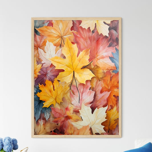 Group Of Colorful Leaves Art Prin - Framed Art Print