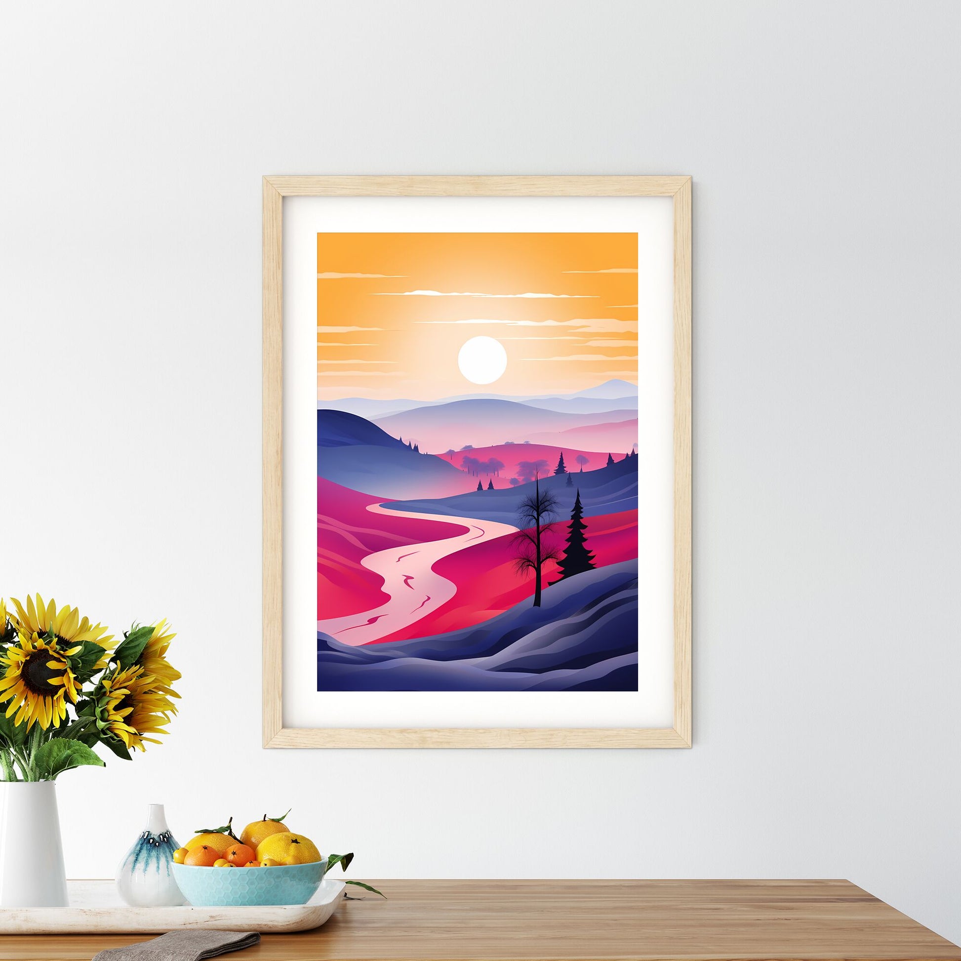 Landscape With A River And Trees Art Print Default Title