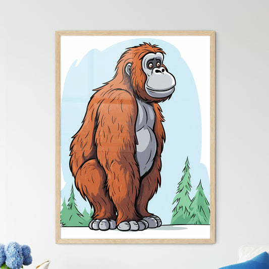 Cartoon Of A Gorilla Art Print Default Title