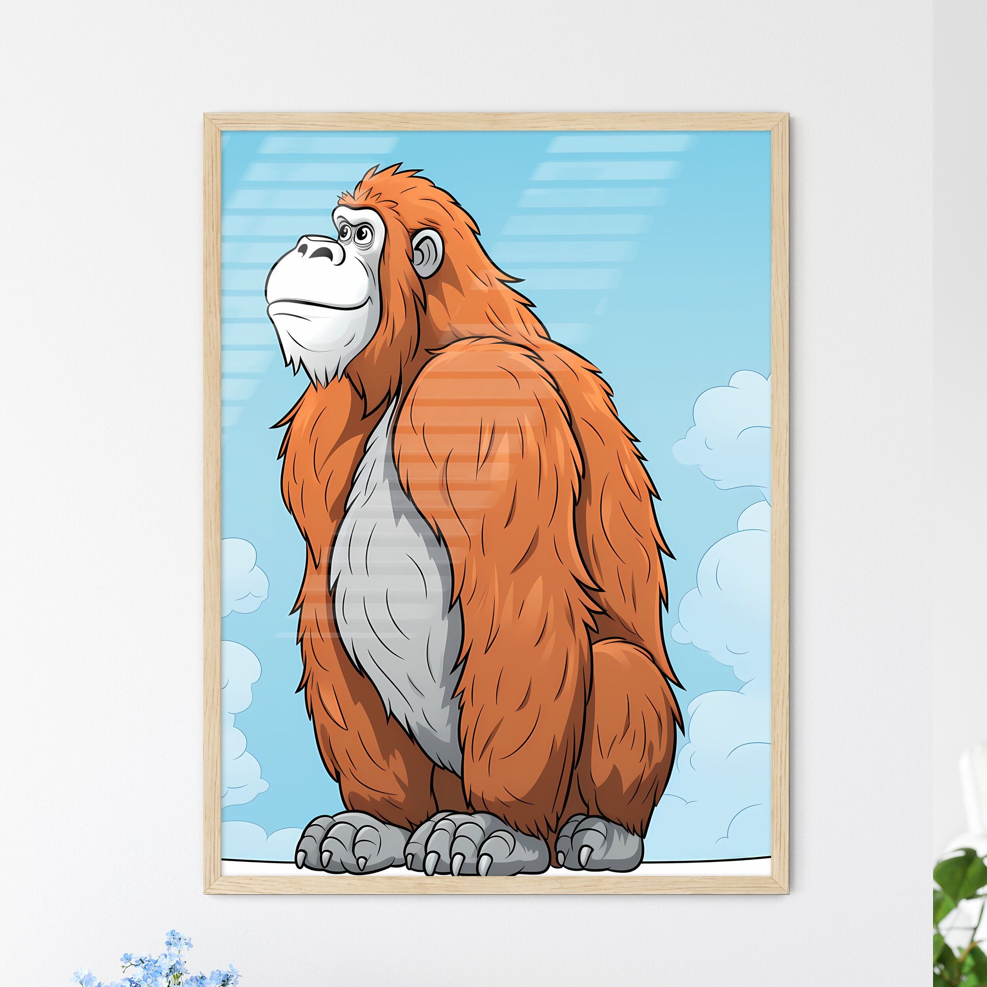 Cartoon Of A Monkey Art Print Default Title