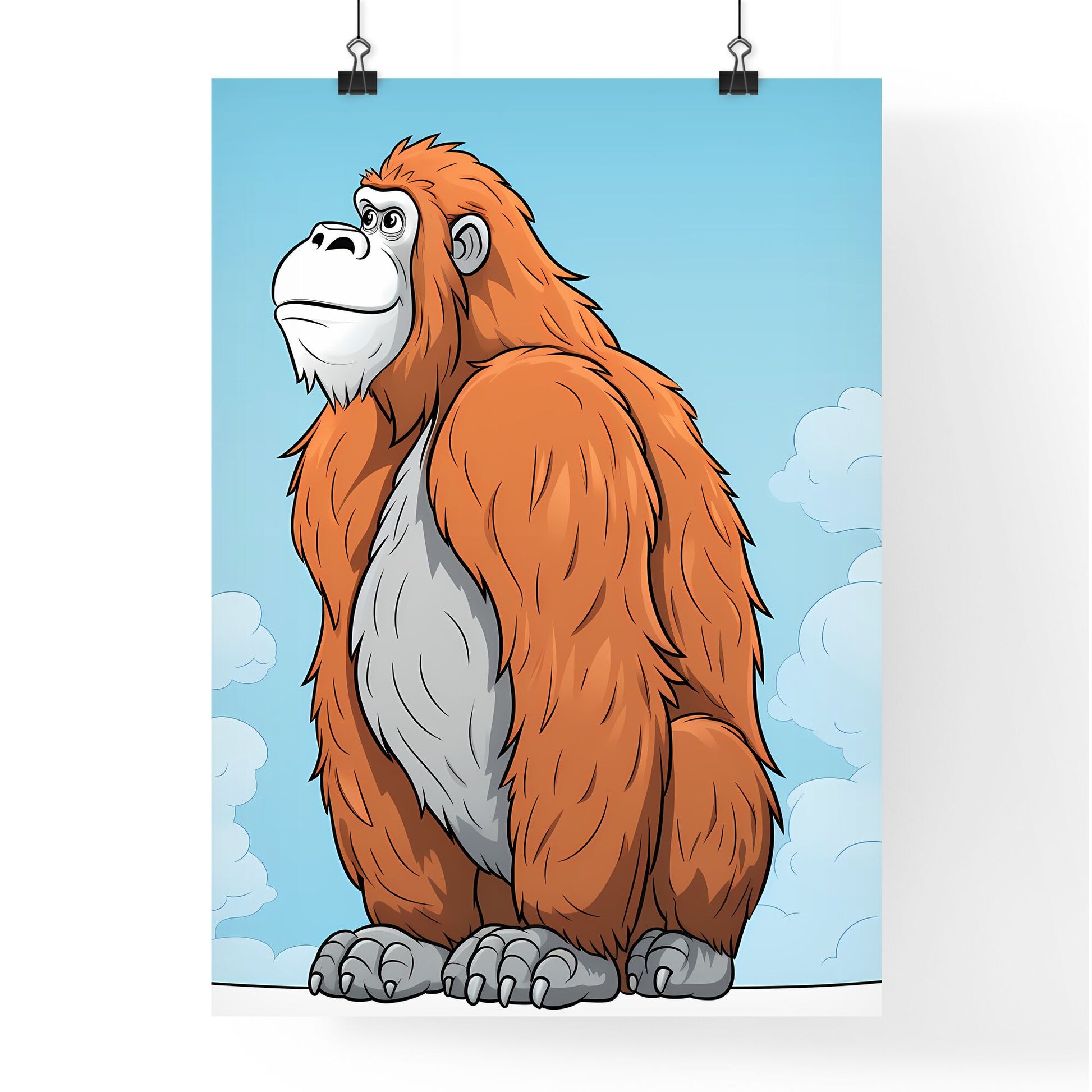 Cartoon Of A Monkey Art Print Default Title