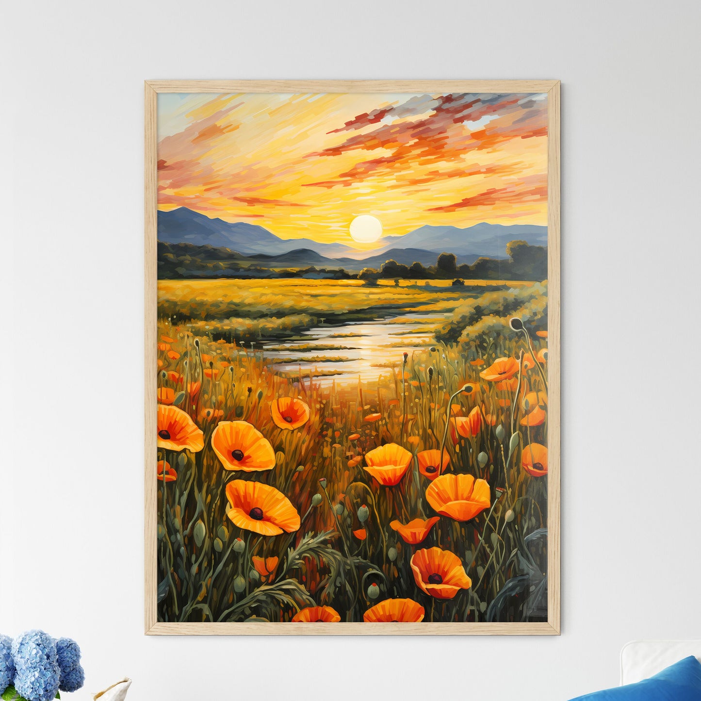 Painting Of A Field Of Flowers Art Print Default Title