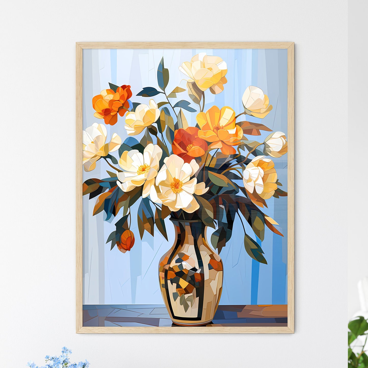 Painting Of Flowers In A Vase Art Print Default Title