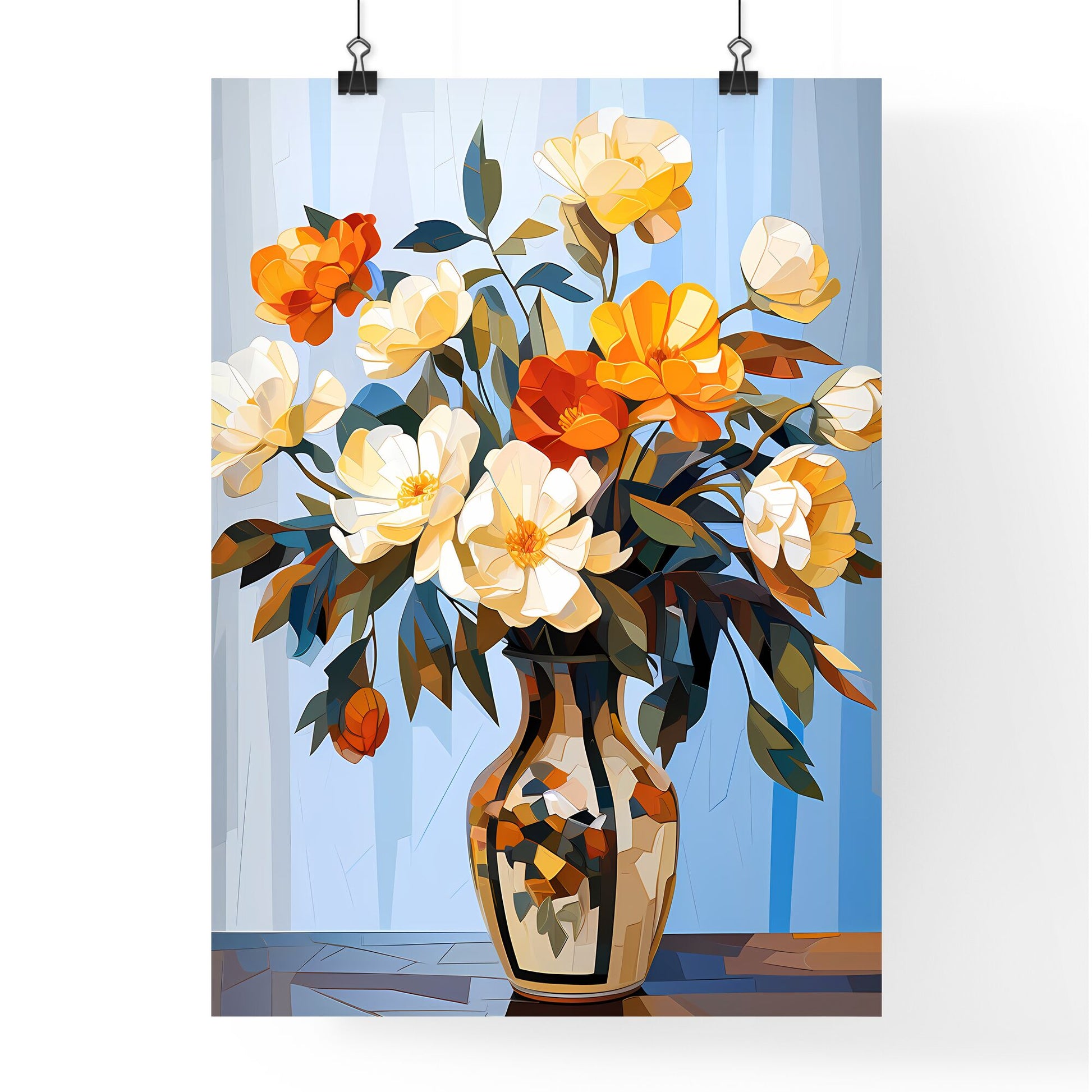 Painting Of Flowers In A Vase Art Print Default Title