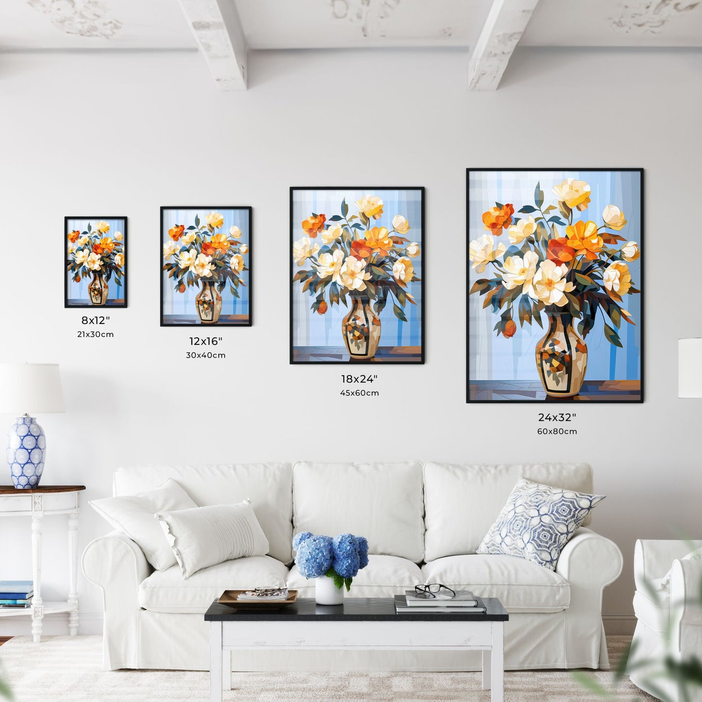 Painting Of Flowers In A Vase Art Print Default Title