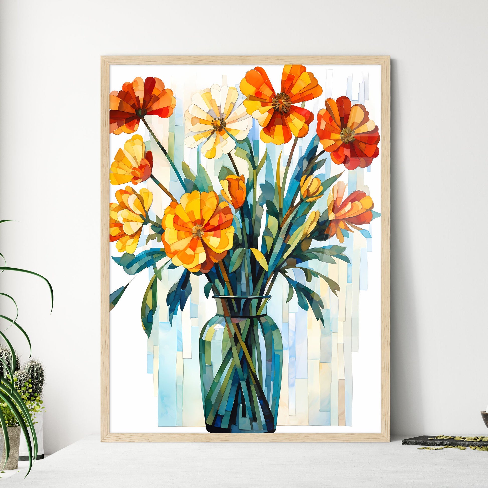 Painting Of Flowers In A Vase Art Print Default Title