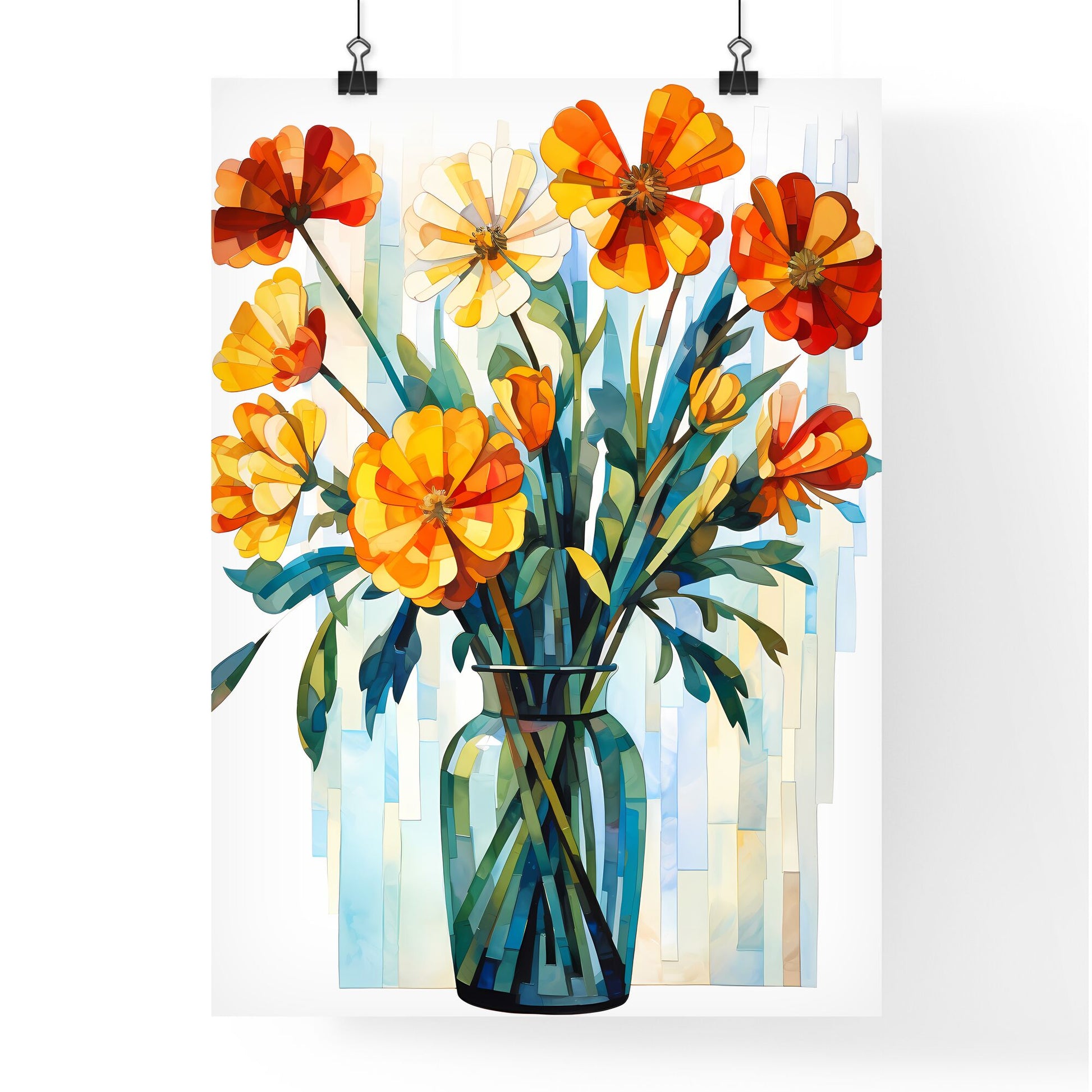 Painting Of Flowers In A Vase Art Print Default Title