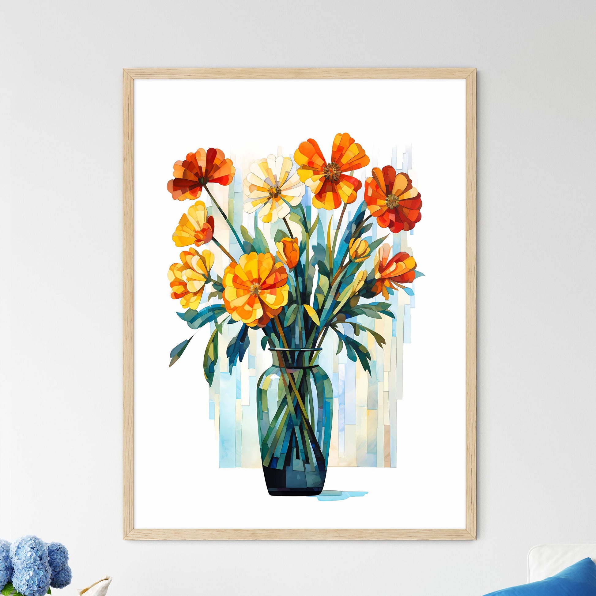 Glass Vase With Flowers Art Print Default Title