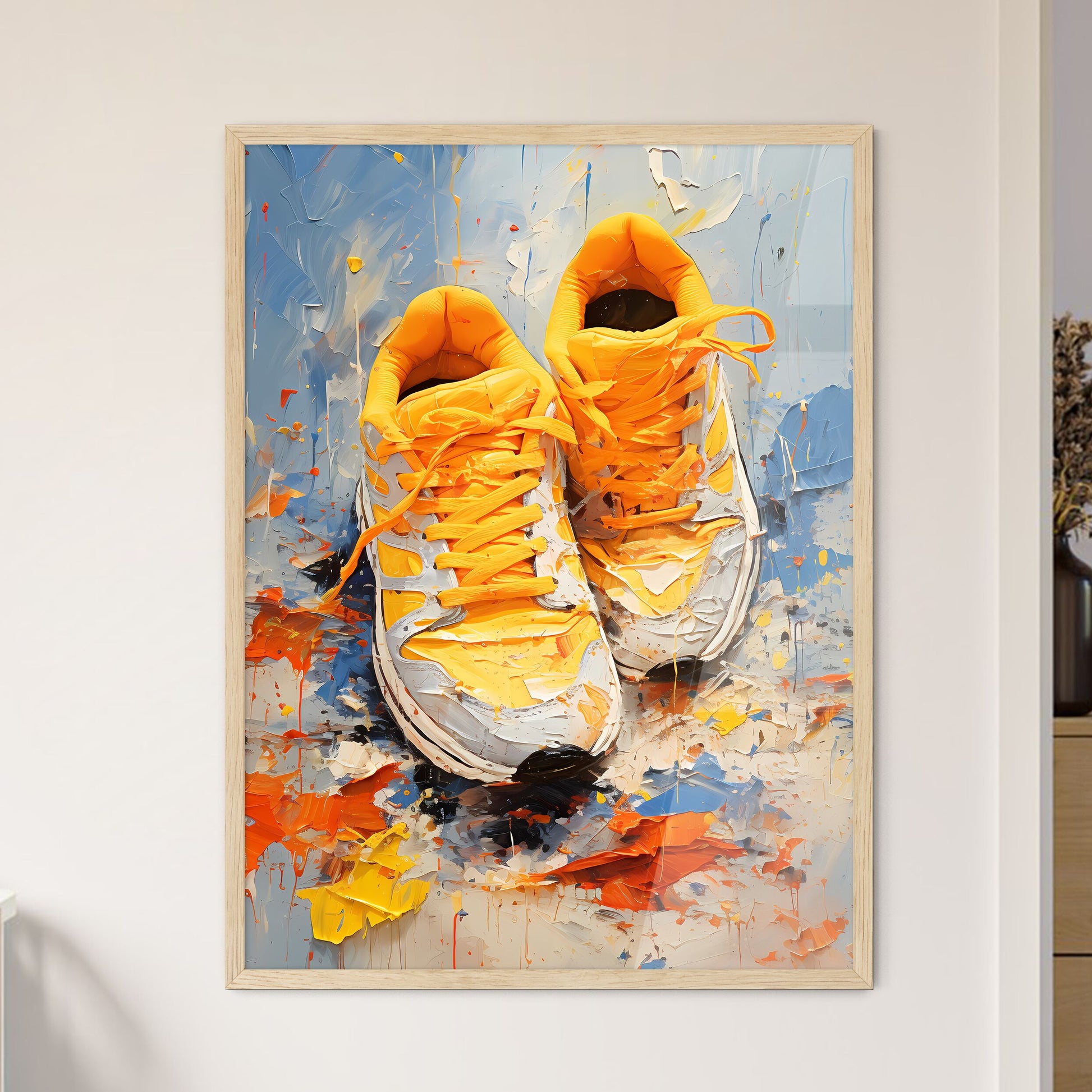 Pair Of Yellow Shoes Art Print Default Title