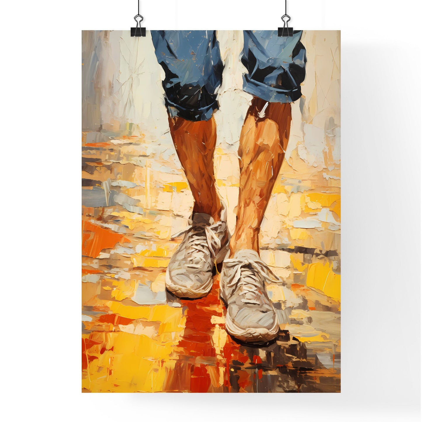 Painting Of Legs And Shoes Art Print Default Title