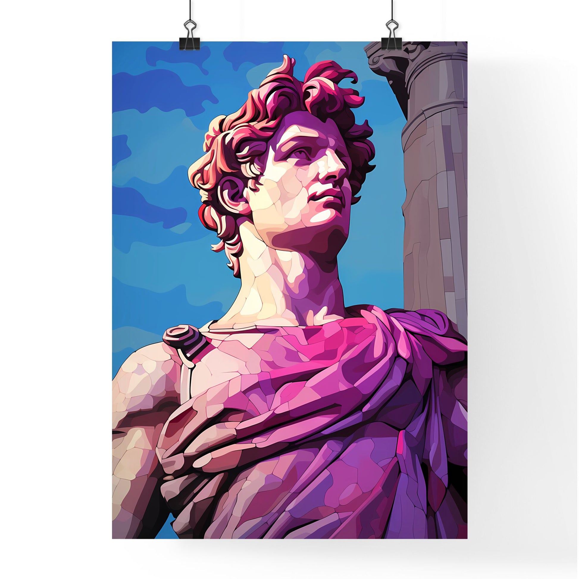 Statue Of A Man Art Print Default Title