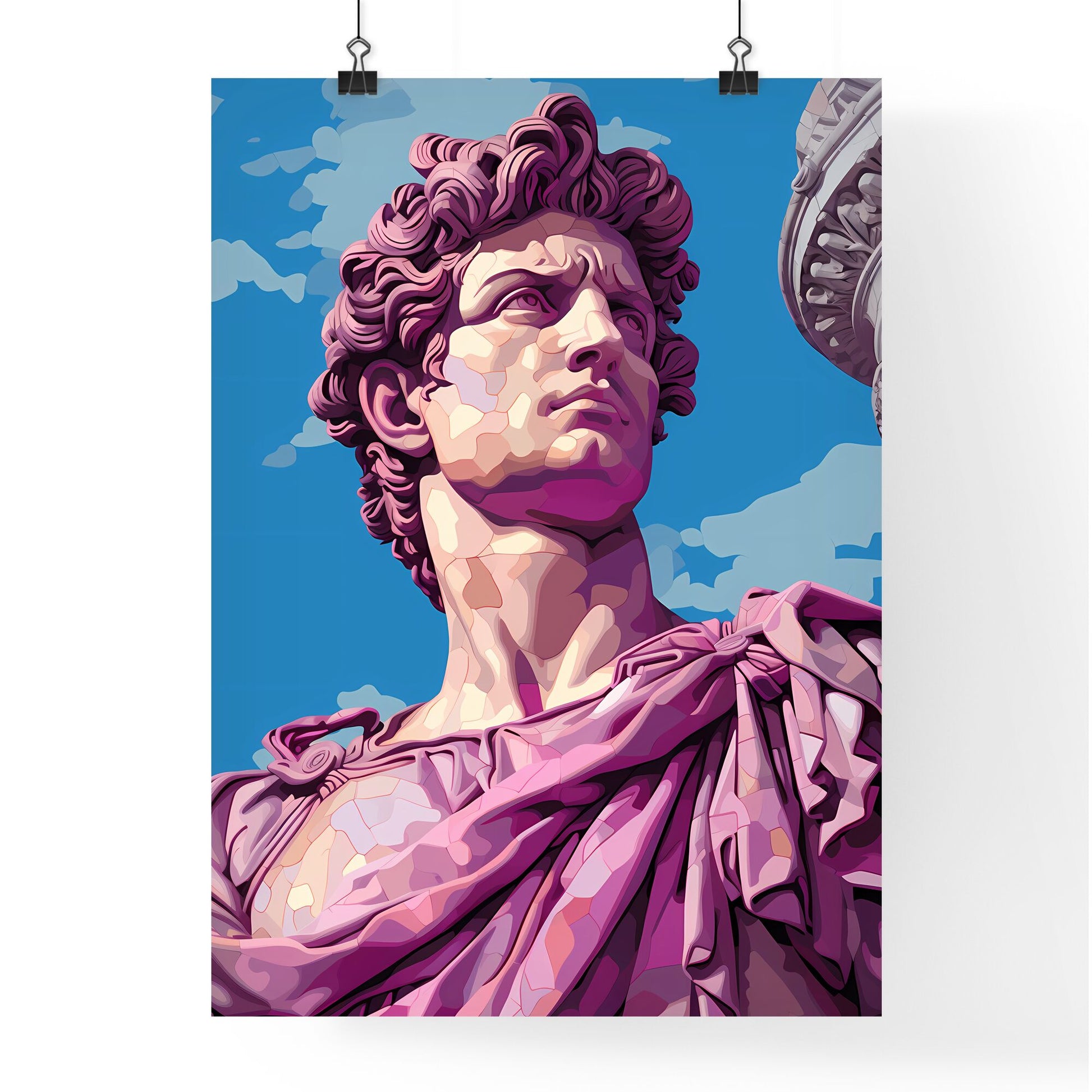 Statue Of A Man Art Print Default Title