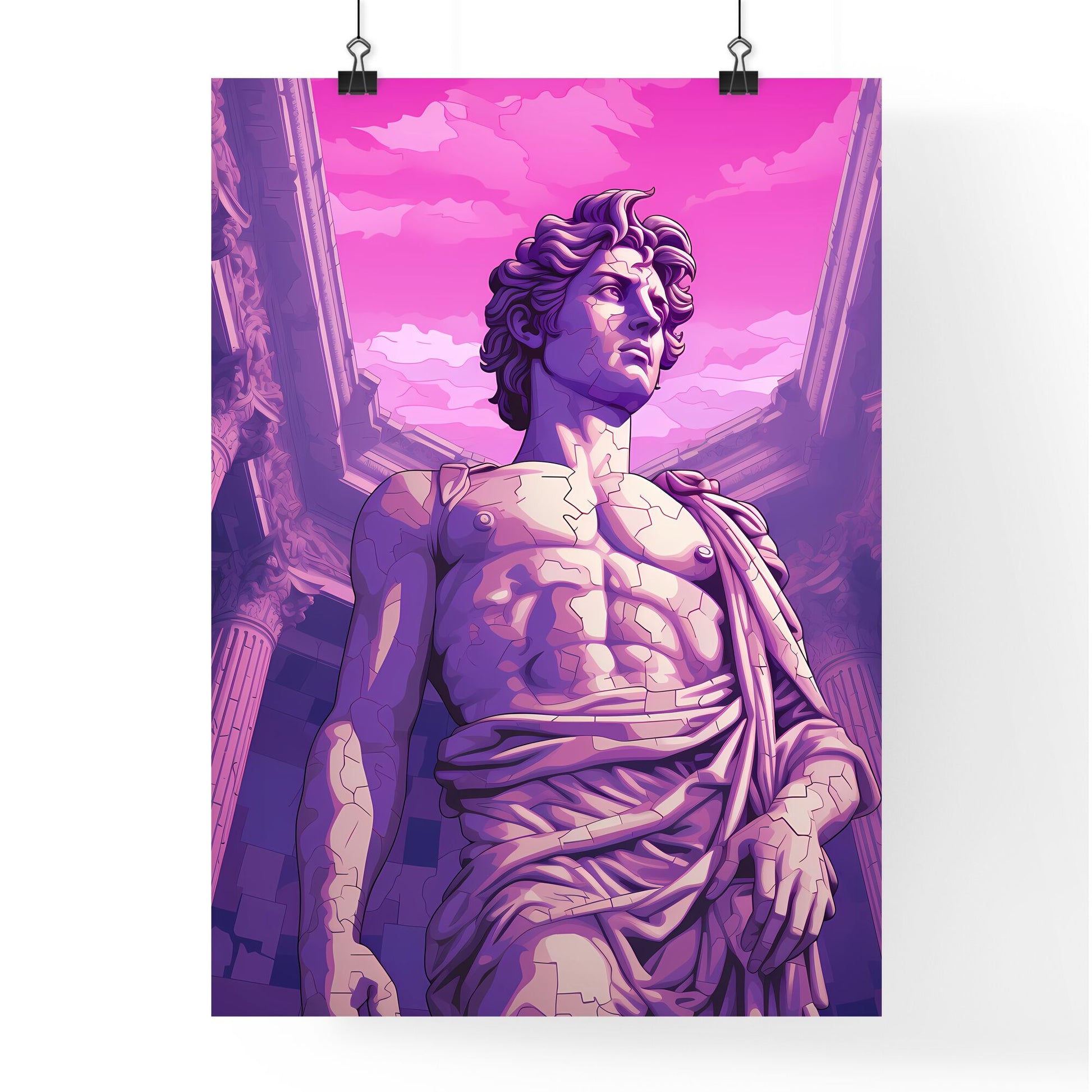 Statue Of A Man Art Print Default Title