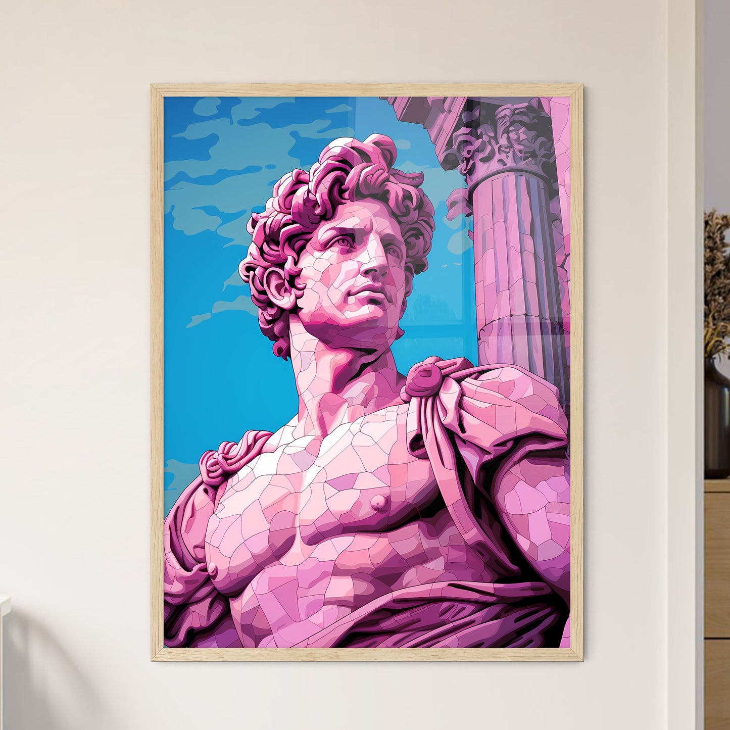 Statue Of A Man Art Print Default Title