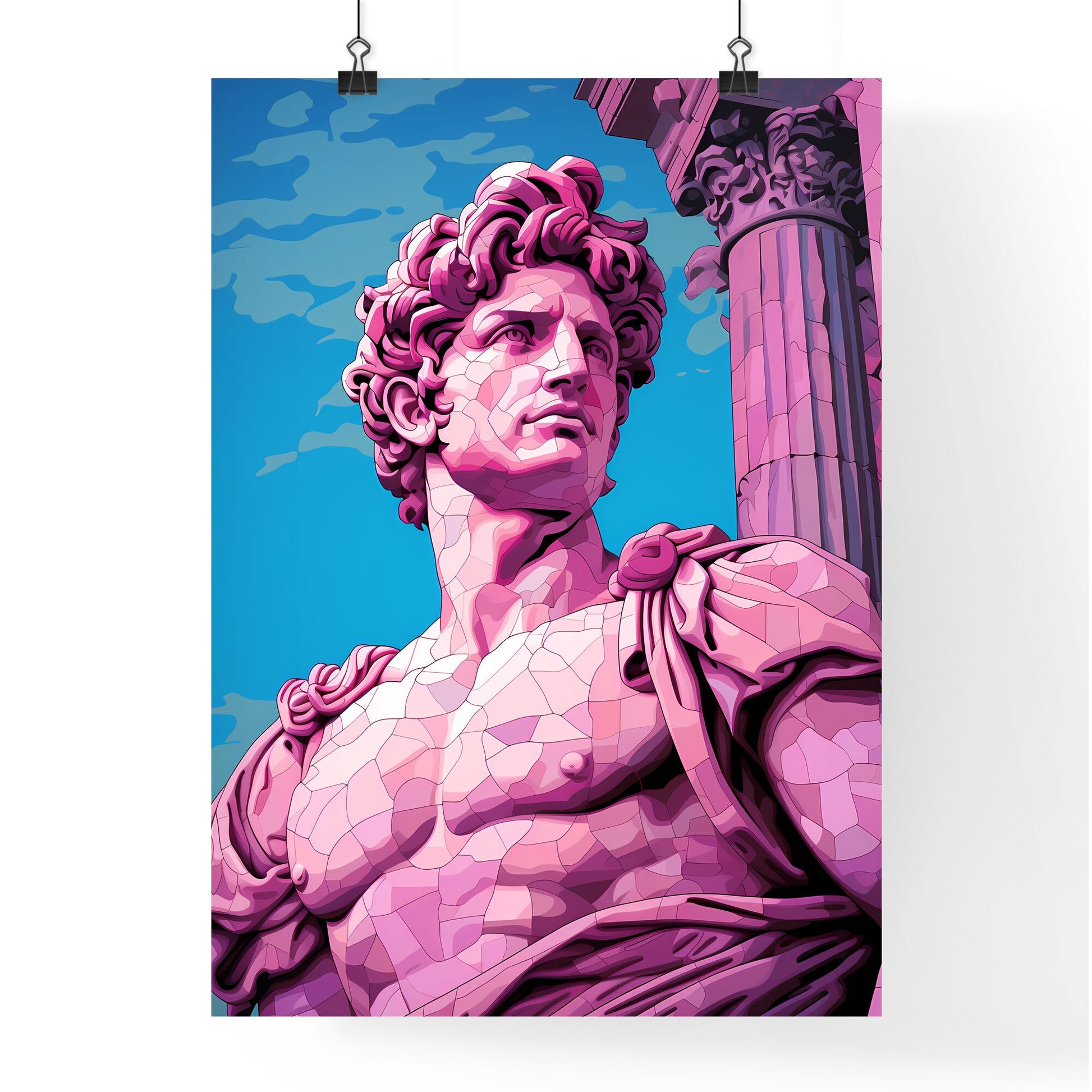 Statue Of A Man Art Print Default Title