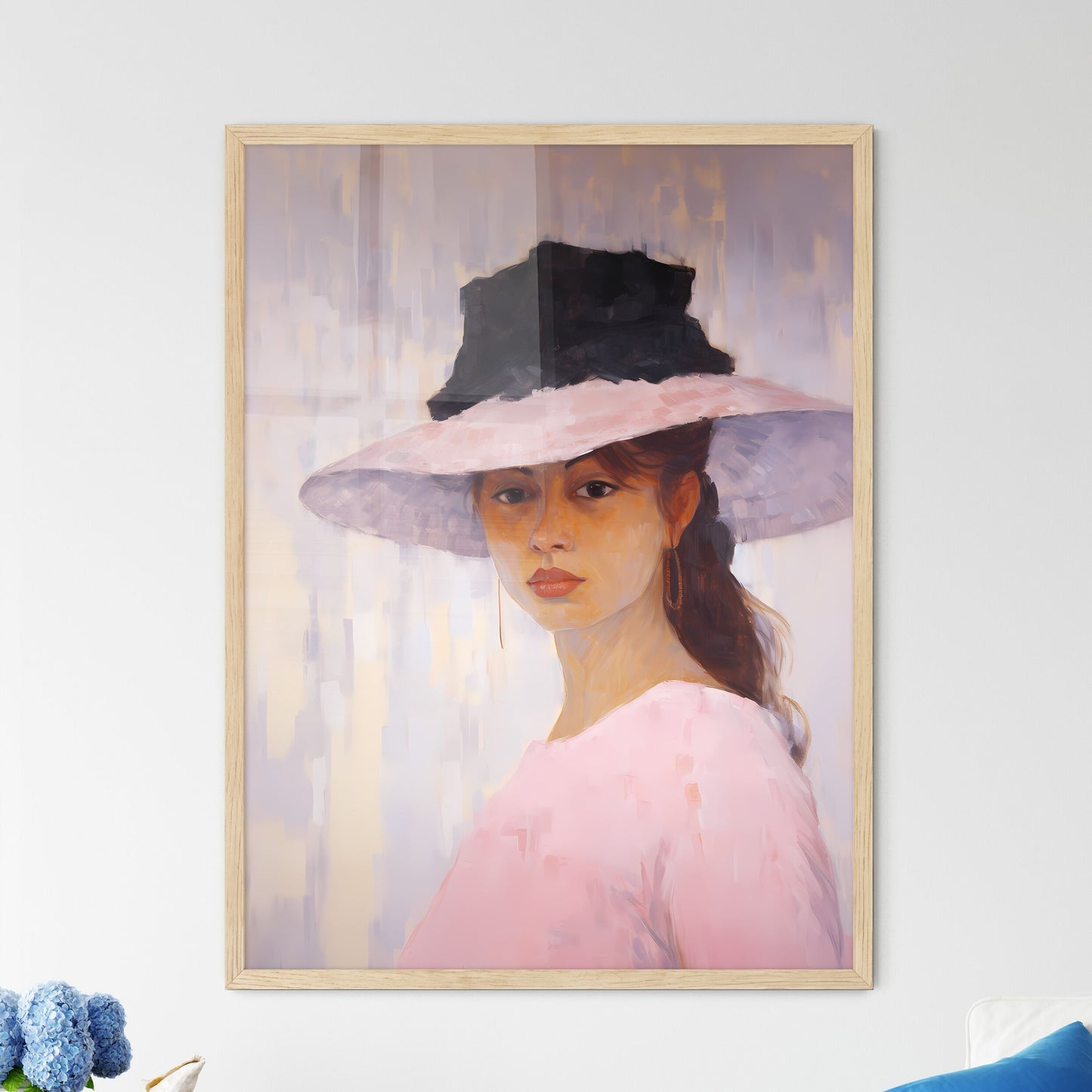 Painting Of A Woman Wearing A Hat Art Print Default Title