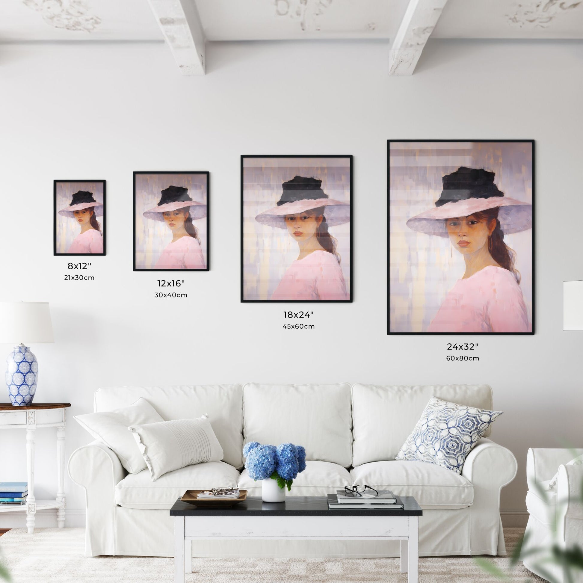 Painting Of A Woman Wearing A Hat Art Print Default Title