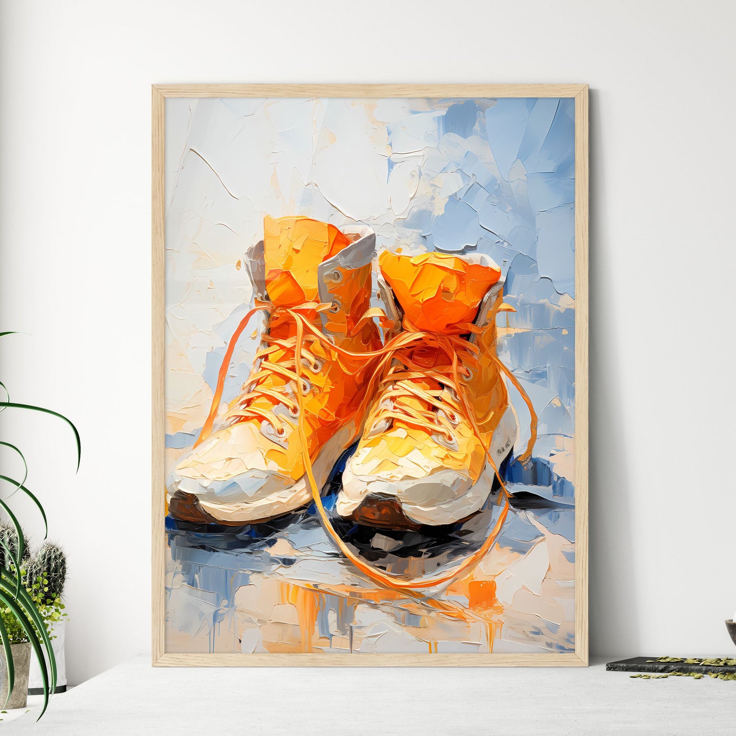 Painting Of A Pair Of Yellow Shoes Art Print Default Title