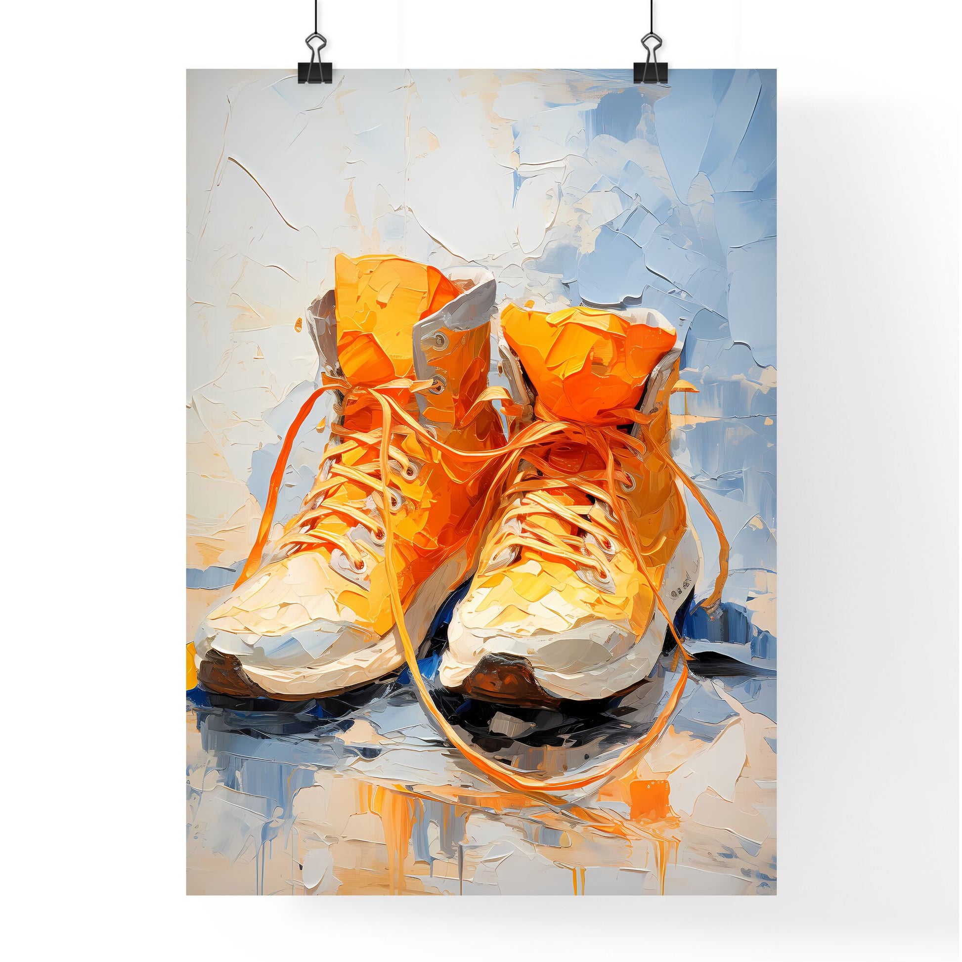 Painting Of A Pair Of Yellow Shoes Art Print Default Title