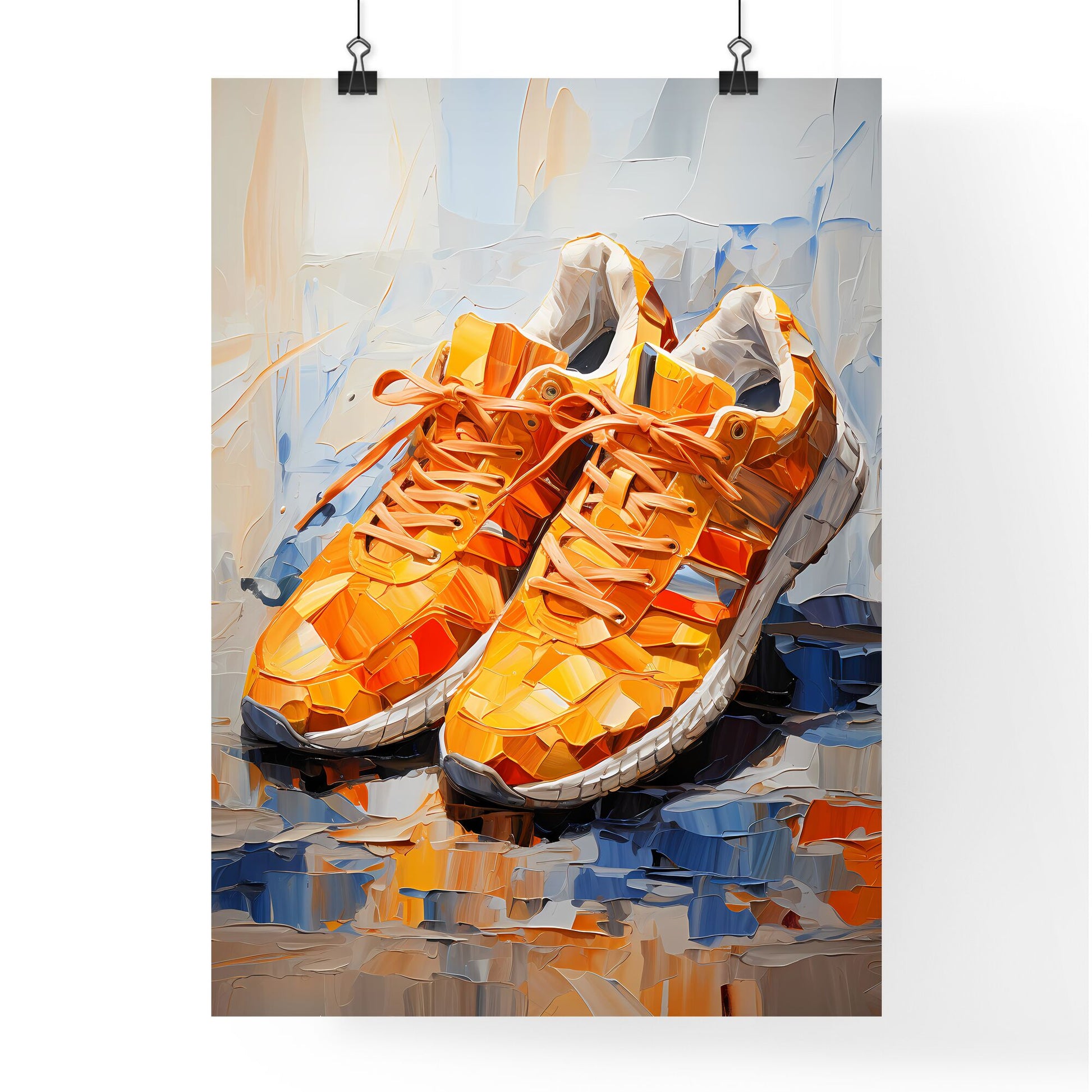 Pair Of Orange Shoes Art Print Default Title