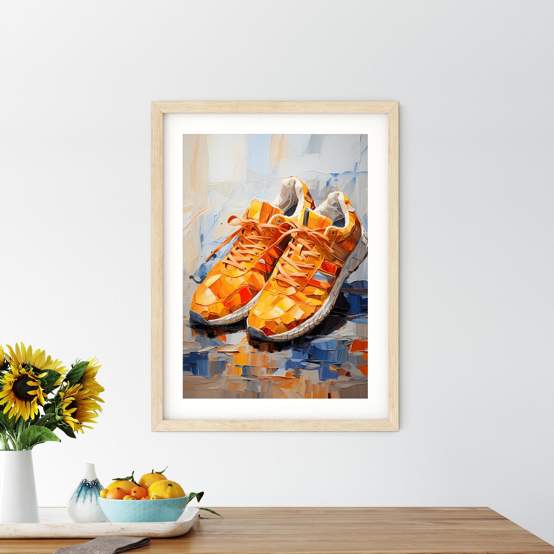 Pair Of Orange Shoes Art Print Default Title