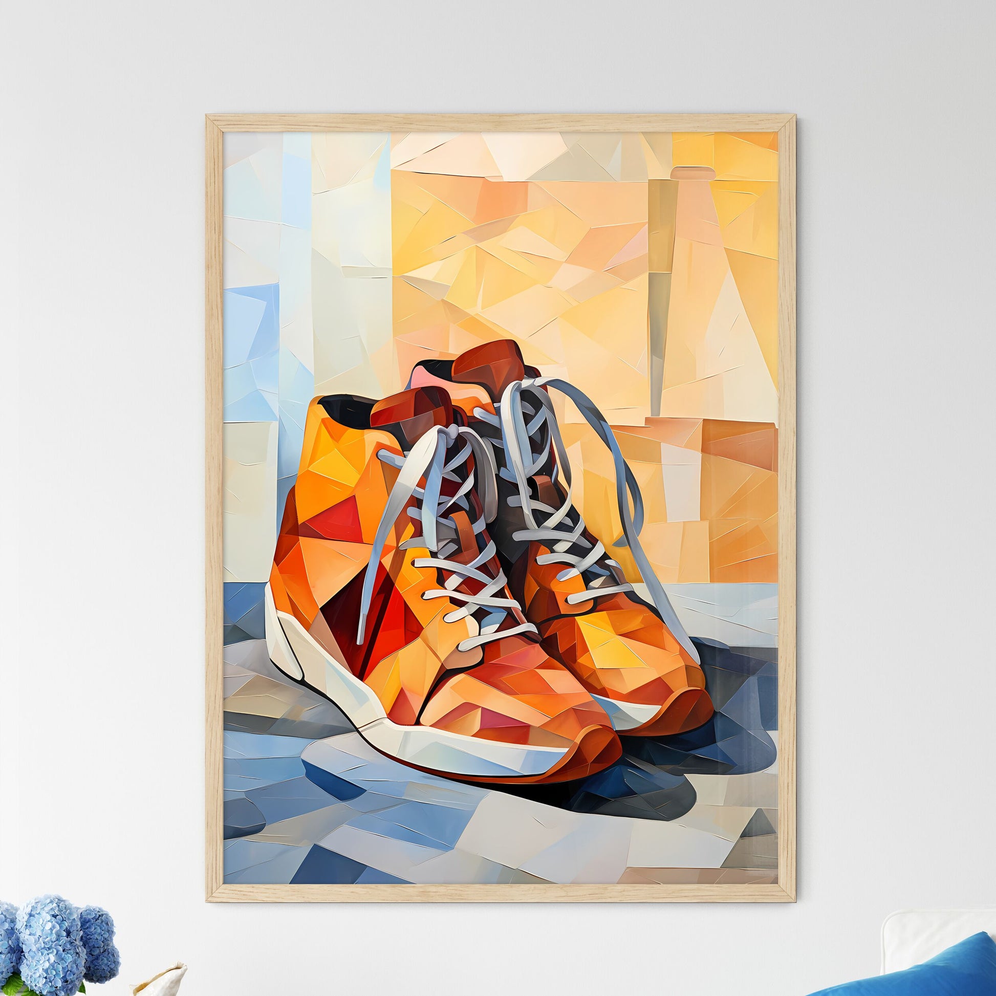 Pair Of Orange Shoes Art Print Default Title