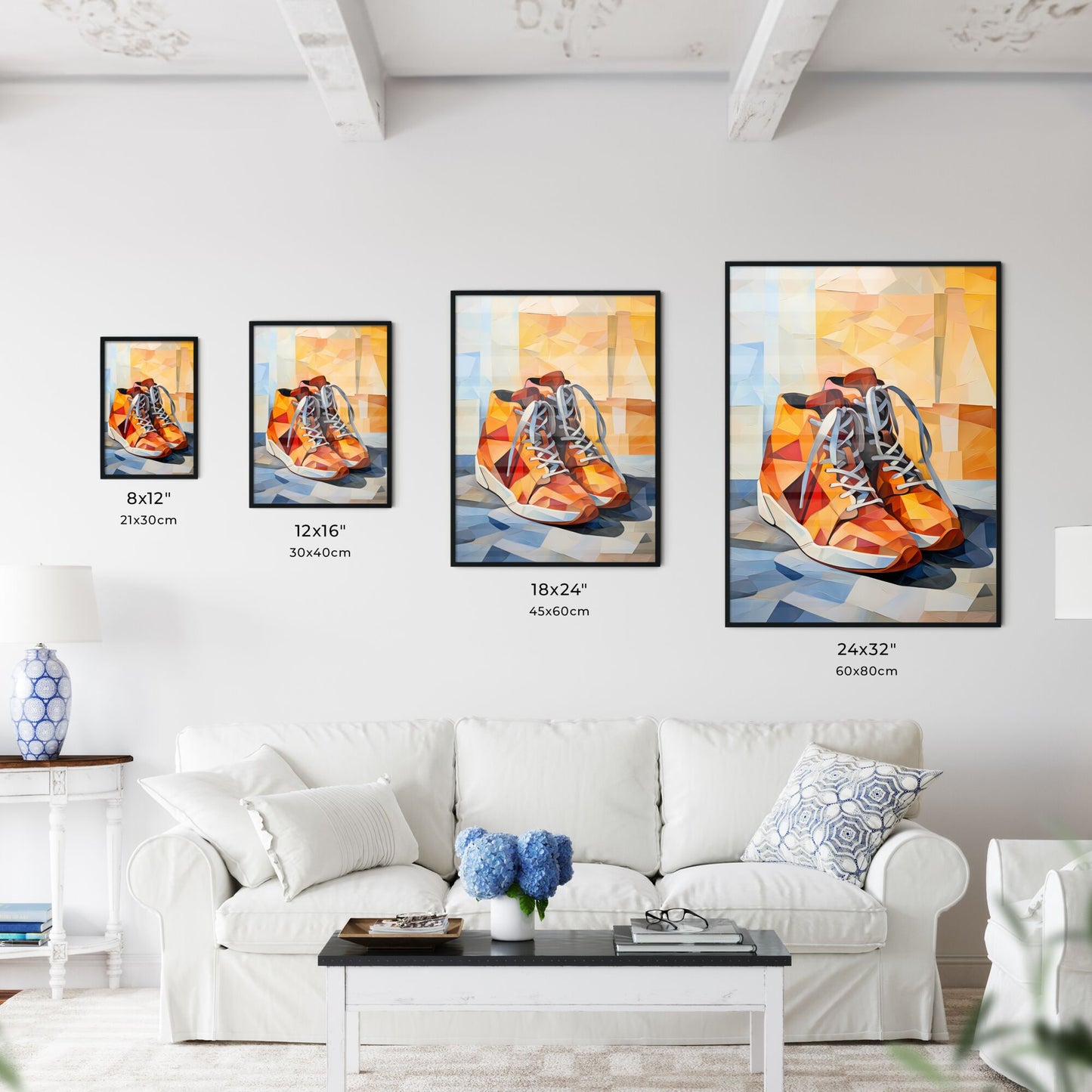 Pair Of Orange Shoes Art Print Default Title