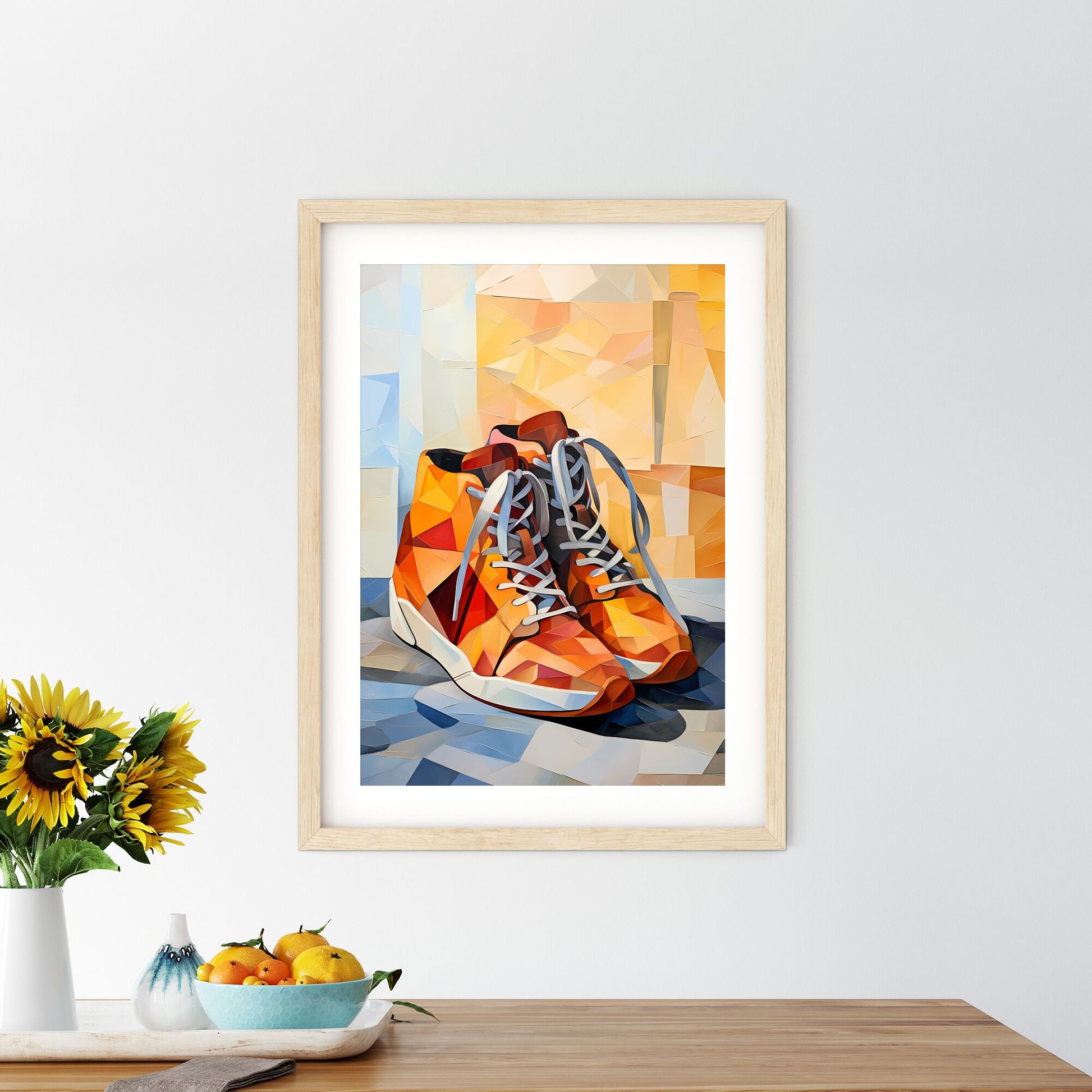 Pair Of Orange Shoes Art Print Default Title