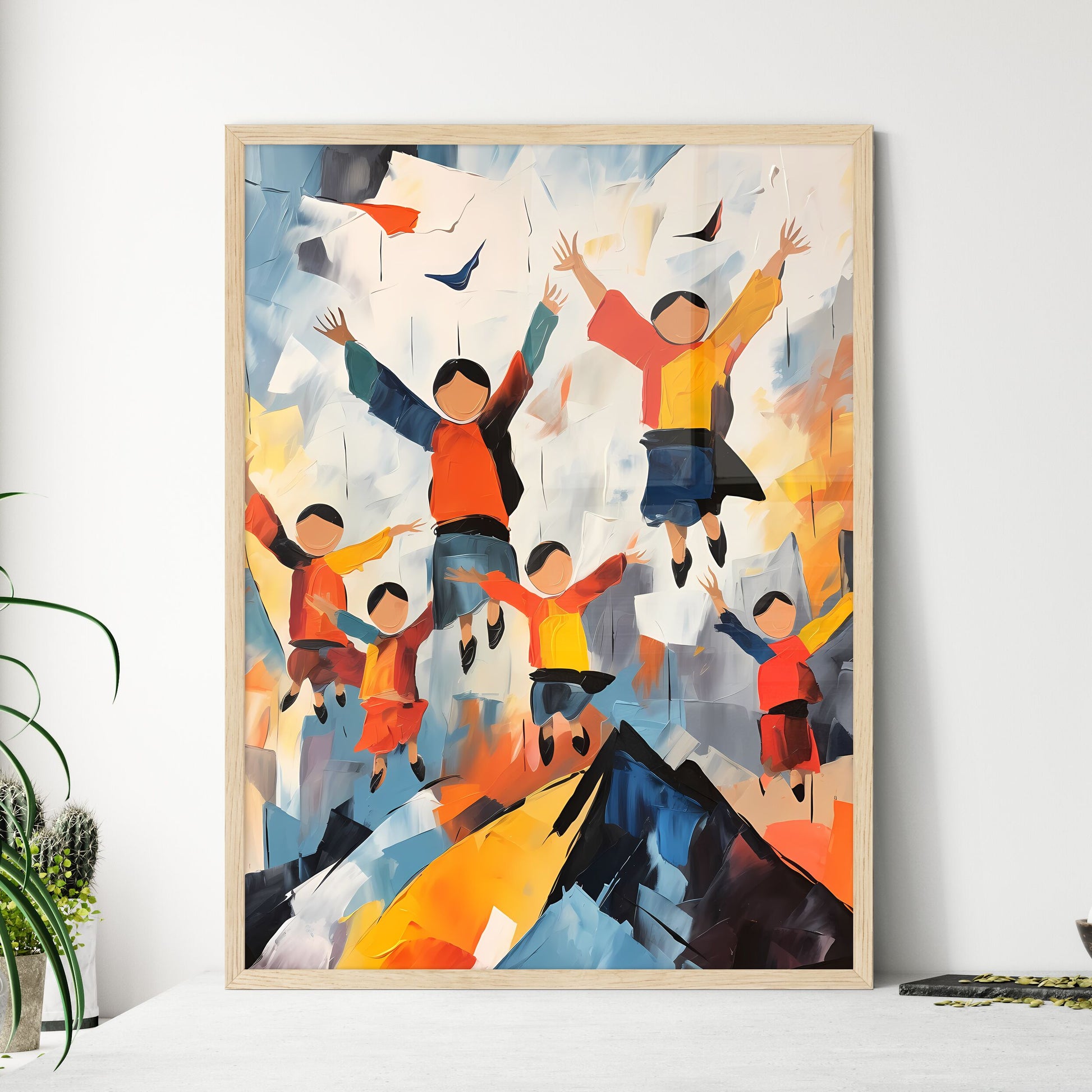 Painting Of People Jumping In The Air Art Print Default Title