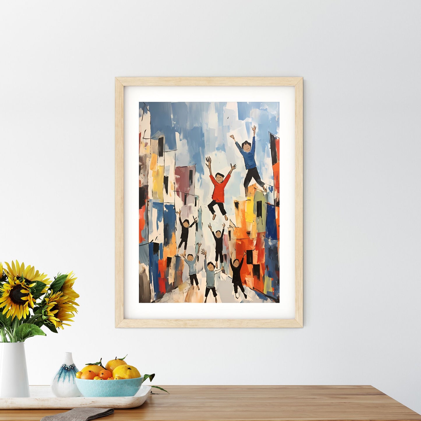 Painting Of People Jumping In The Air Art Print Default Title