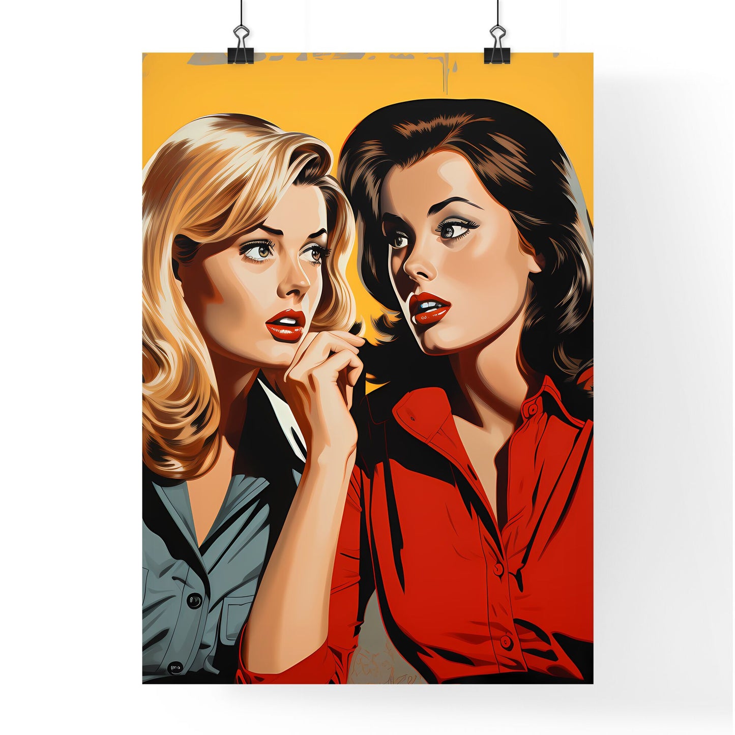 Couple Of Women Looking At Each Other Art Print Default Title