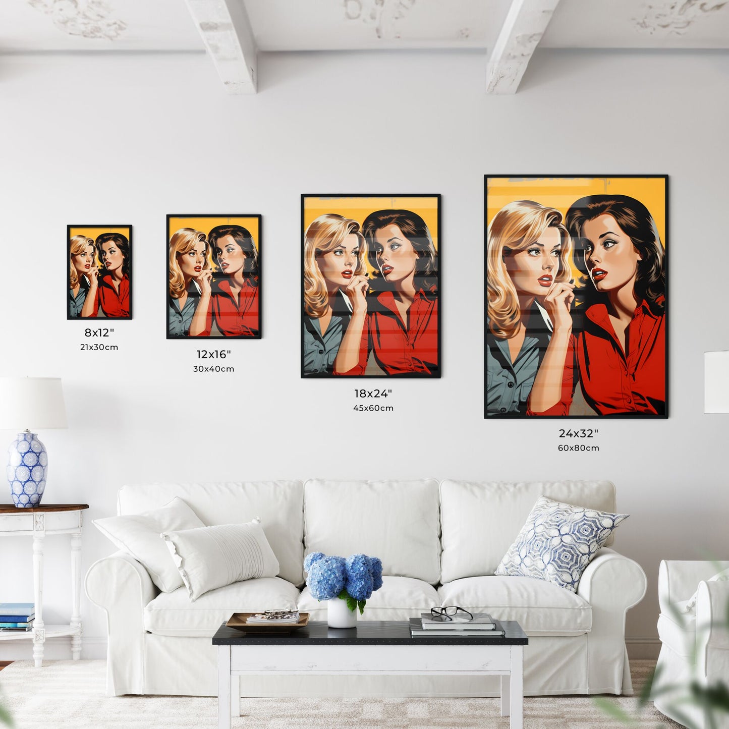 Couple Of Women Looking At Each Other Art Print Default Title