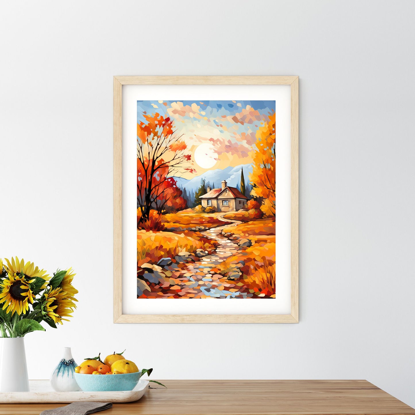 Painting Of A House In A Forest Art Print Default Title