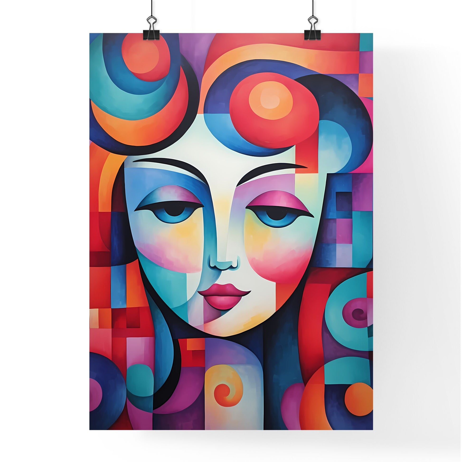 Painting Of A Womans Face Art Print Default Title