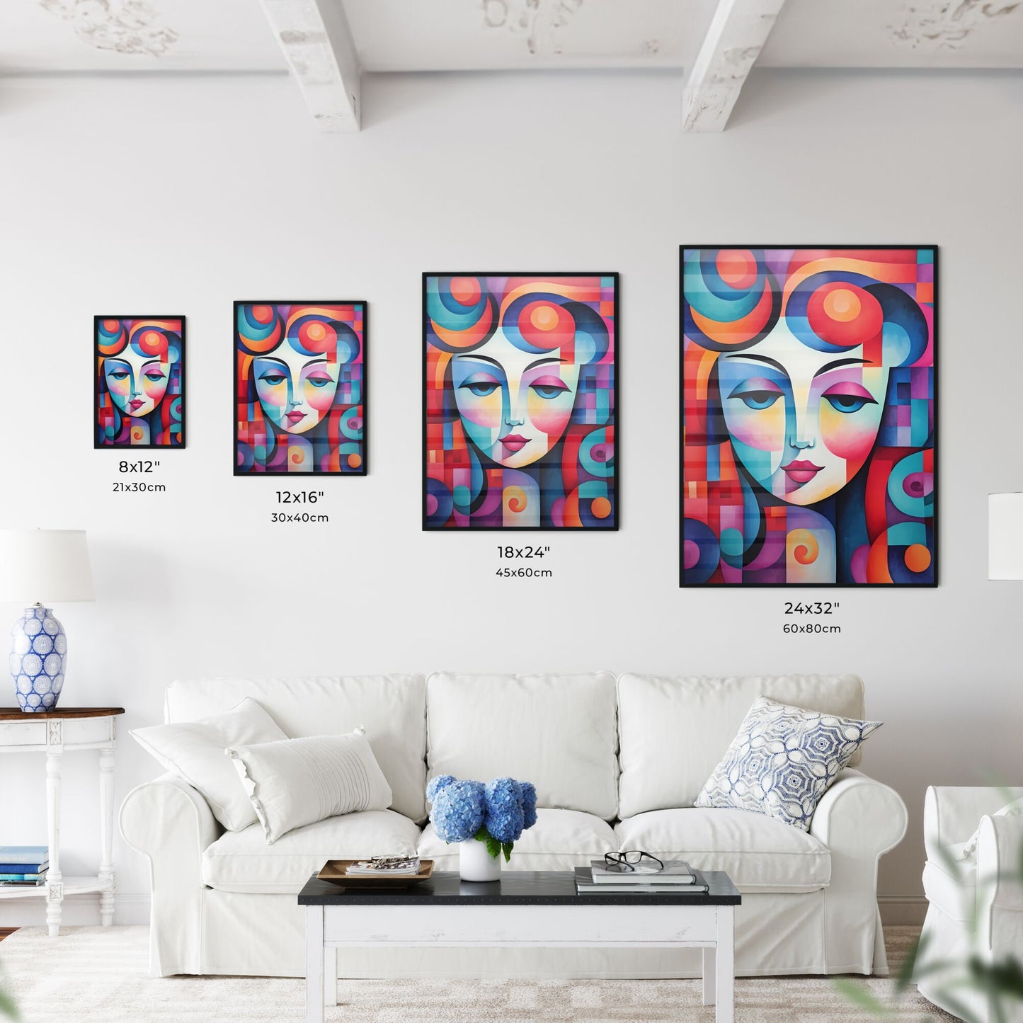 Painting Of A Womans Face Art Print Default Title