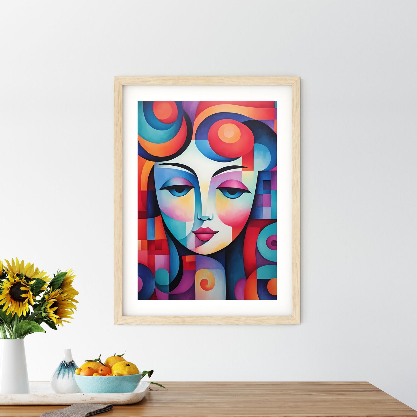 Painting Of A Womans Face Art Print Default Title