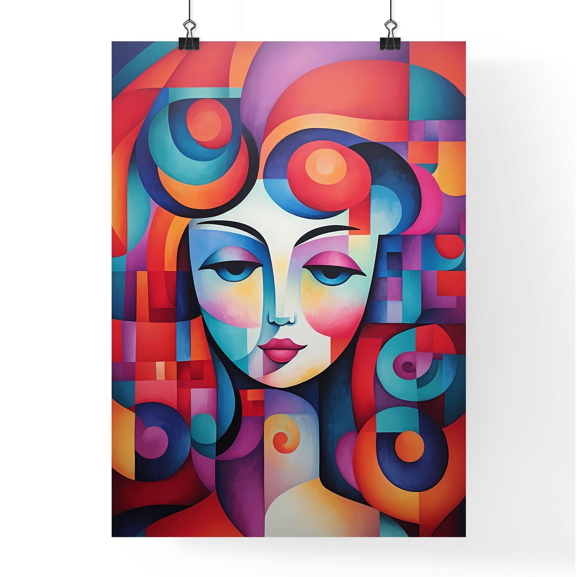 Painting Of A Womans Face Art Print Default Title