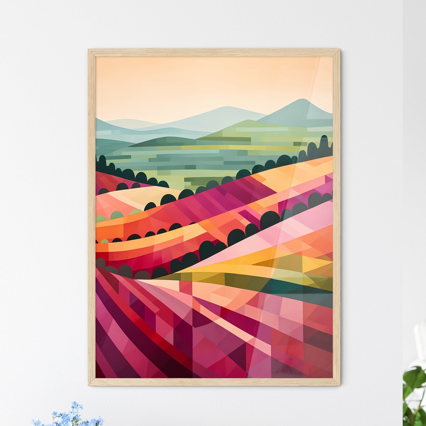 Colorful Landscape With Hills And Hills Art Print Default Title