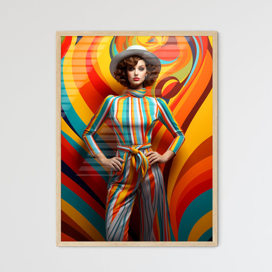A Woman In A Colorful Outfit Art Prin - Framed Art Print