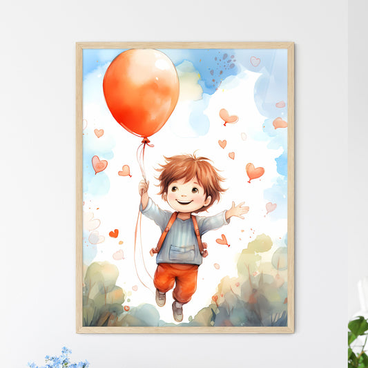 A Child Holding A Balloon Art Print Default Title