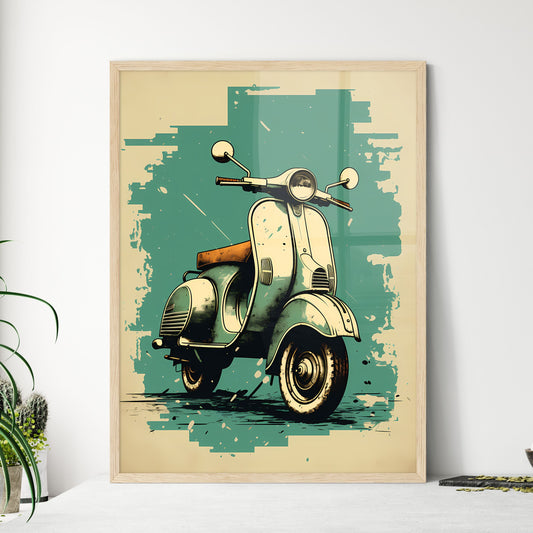 A Drawing Of A Scooter Art Print Default Title