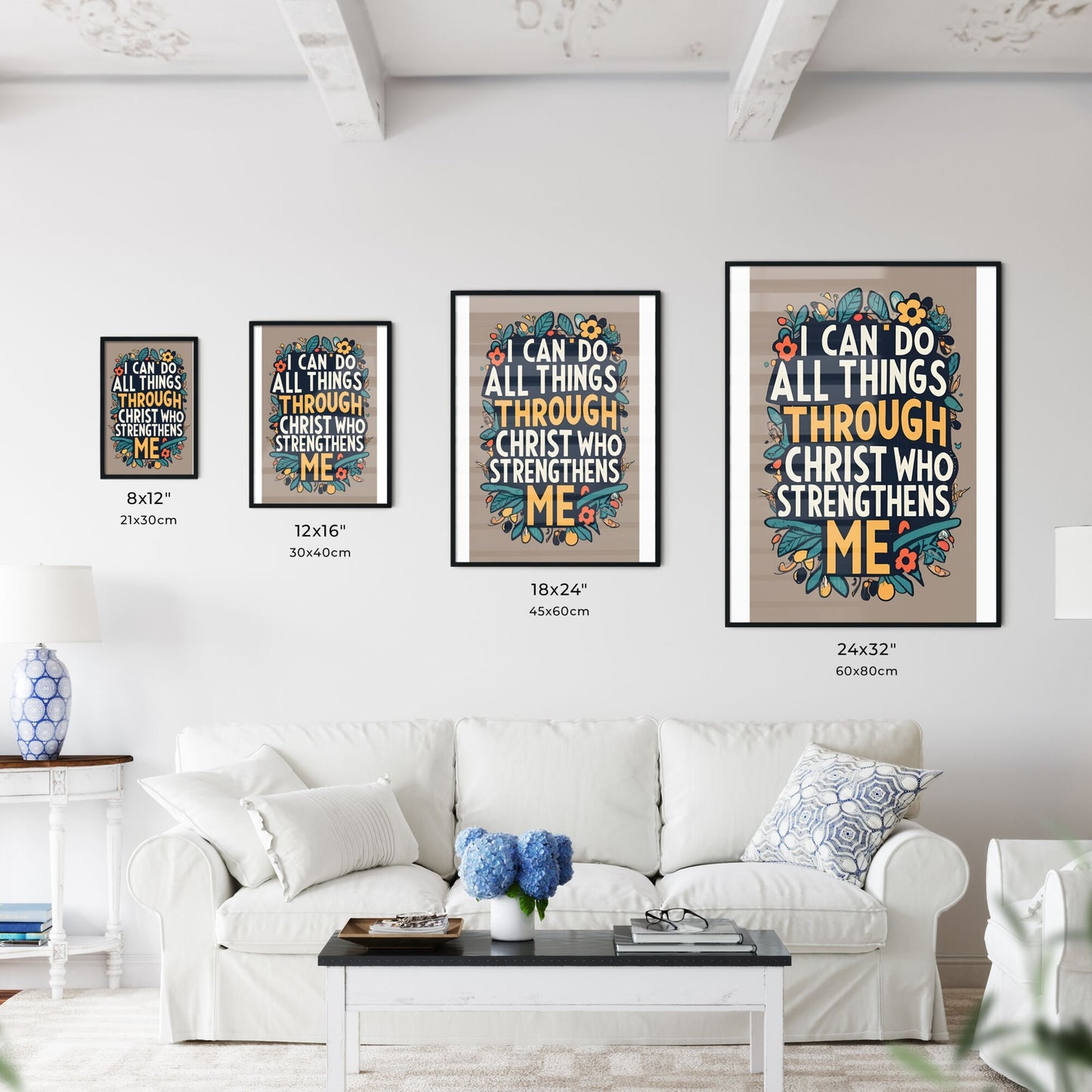 I Can Do All Things Through Christ Who Strengthens Me - A Poster With Text On It Art Print Default Title