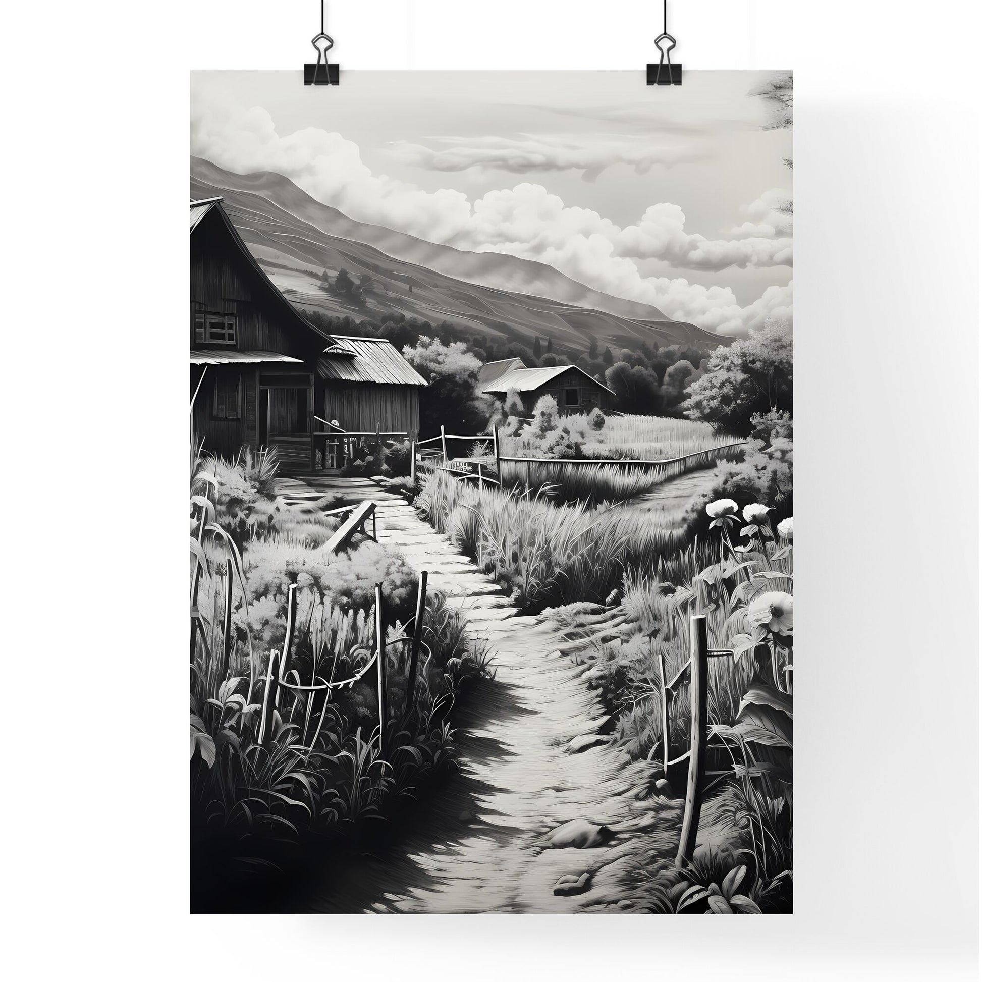 Path Leading To A House Art Print Default Title