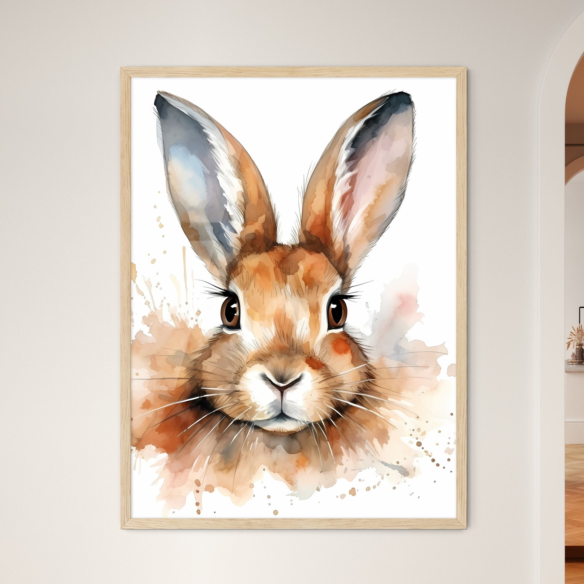 Watercolor Of A Rabbit Art Pr Wall Art