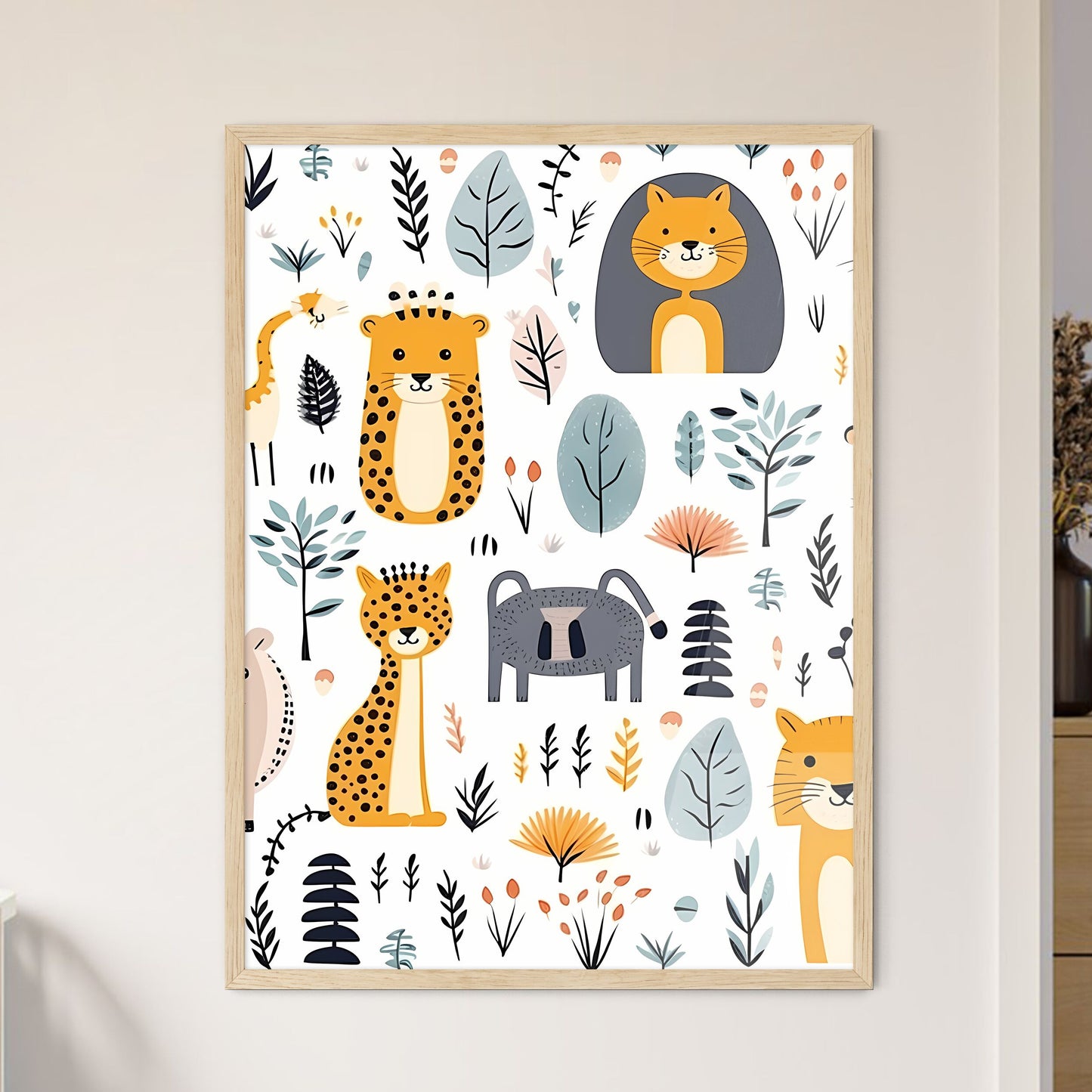 Collection Of Animals And Plants Art Print Default Title
