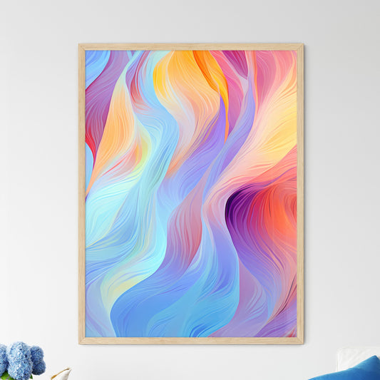 Colorful Swirly Background Art Prin - Framed Art Print