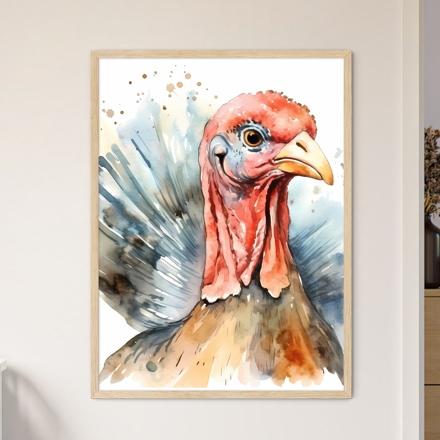 Watercolor Of A Turkey Art Pr Wall Art