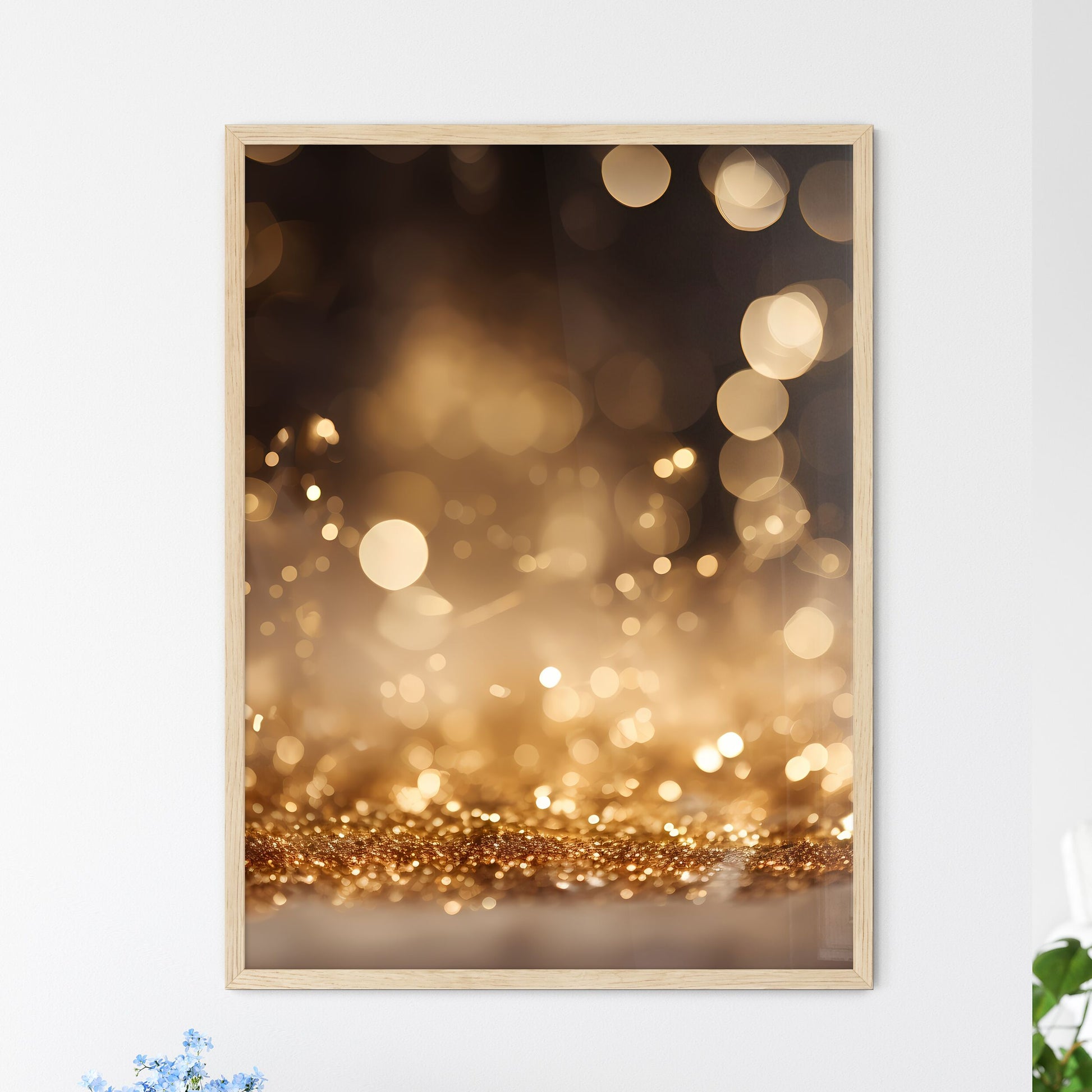 Gold Glittery Background Art Print Default Title