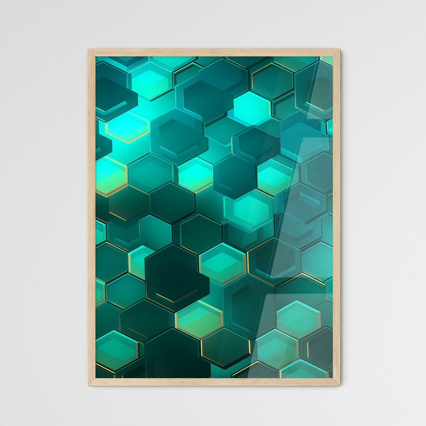 Close Up Of Hexagons Art Print Default Title